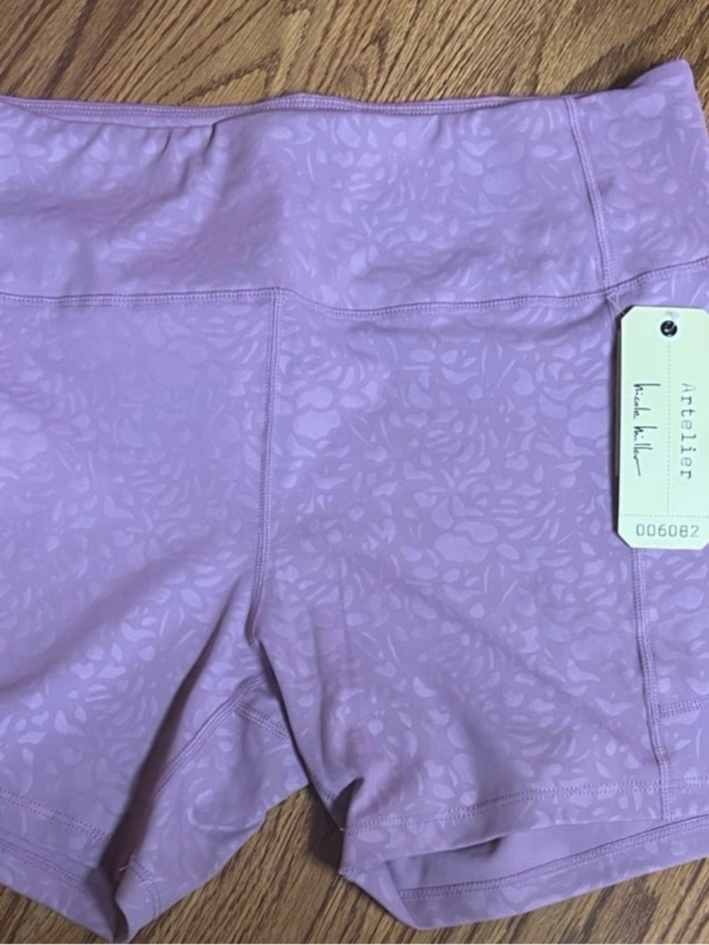 Nicole Miller Lavender Jacquard Bike Shorts